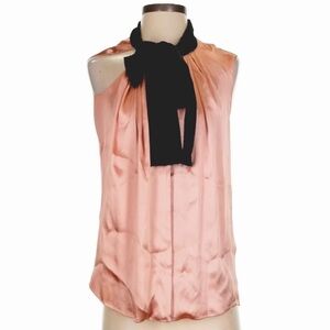Lanvin Tie Neck Silk Blouse, Vintage